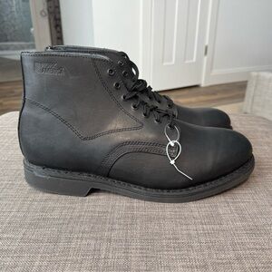 Work America Men's Black Lace-Up Work Boots non marking oil resistant sz 14 tags